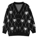 Woloong Oversized Cardigan Sweaters Women Winter Korean Style Fashion Sweater Long Sleeve V-Neck Loose Vintage Knitwear Tops Coat
