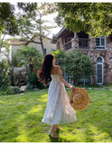 Strap Dress Sundress Women Runway Party Lace Summer Embroidery Beach Woman Sexy Sleeveless Backless Dresses Boho