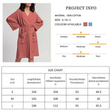 Cotton Bathrobe Female Loose Long Sleeve Sleepwear Spring Home Robes For Women Dresses Casual Woman Clothes Night Wears