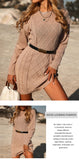Women Sweater Dress, Women's Knitted Tunic Pullovers For Autumn And Winter.