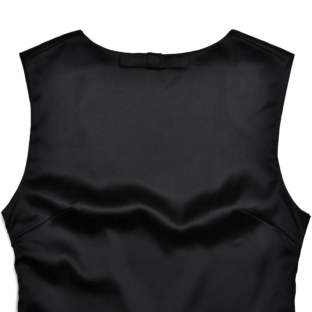 Women's Sexy Backless Sleeveless Bow Solid Mini Dress For Femme  Fashion Party Clubwear Slim Fit Elegant Outfits