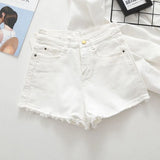 Woloong S-5XL Women Denim Shorts Summer Solid Color Casual Short Pants Hotgirls Beach Style Jean Pants Female