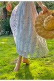 Strap Dress Sundress Women Runway Party Lace Summer Embroidery Beach Woman Sexy Sleeveless Backless Dresses Boho