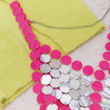 Sexy Dress Fashion Elegant Dresses Performance Creative Patchwork Colorful Slit Bead Sequins Body Chain Female Outfit Y2k