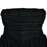 Elegant Strapless Sexy Mini Dress Women Fashion Black Off-shoulder Backless Pleated Sequins Sparkle Club Party Dress