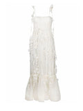 Woloong Party Dresses White Pretty Elegant Mermaid Prom Spaghetti Strap Sleeveless 3D Appliques Women Cocktail Night Gowns Custom Made
