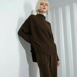 Women Knitted Cashmere Pullover Sweater, Female Oversized Fall Winter Top.