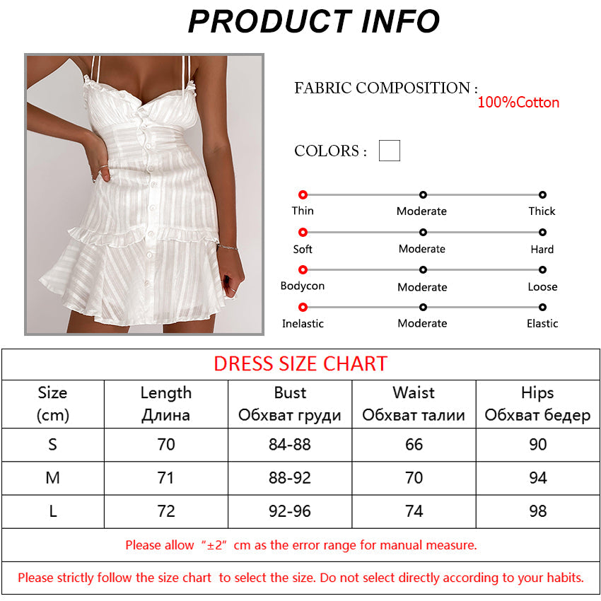 woloong Summer Cotton White Dress Women Sexy Transparent Backless Bodycon Dress Vacation V-Neck Jacquard Party Mini Dresses Woman