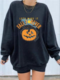 Woloong Halloween Pumpkin Skull Print Sweatshirt for Women  Fall Europe and America Style New Casual Thin Pullover Female Hoodies