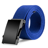 5 Colors 110x3.8cm Canvas Military Web Belt Metal Roller Buckle Mens Womens Causal Cloth Decor Jeans Accessories