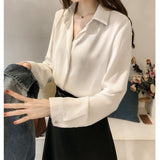 Spring Women New Fashion Blouses Solid Plus Size Female Clothes Loose Shirt Long Sleeve Blouse Simple OL Feminine Blusa