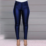 Woloong Aiertu Spring Women Pu Leather Pants Black Sexy Stretch Bodycon Trousers High Waist Long Casual Pencil S-3XL Winter