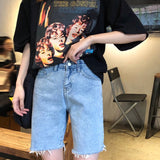 Woloong Spring And Summer New Women's Casual Loose Denim Shorts Fashion High Waist Wide Leg Shorts Female Bottoms