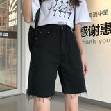Woloong Spring And Summer New Women's Casual Loose Denim Shorts Fashion High Waist Wide Leg Shorts Female Bottoms