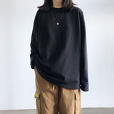 Punk Style Waffle POLO Shirts Sweatshirt Women Vintage Streetwear American Casual Plus Size Hoodies Korean Fashion Clothes
