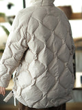woloong Original Solid Hooded Cotton-Padded Coat