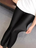 1pc Thermal Fleece-Lined High-Waist Leggings, Butt-Lifting, Slim-Fit, Mid-Stretch Warm Base Layer Pants Indoor & Outdoor Activities, Solid Black For Fall & Winter