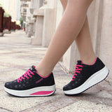 woloong Attractive Women's Rocking Breathable Sports Large Sneakers