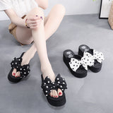 WOLOONG Classy Women's Flip-flops Summer Platform Beach Heels