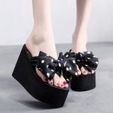WOLOONG Classy Women's Flip-flops Summer Platform Beach Heels