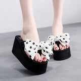 WOLOONG Classy Women's Flip-flops Summer Platform Beach Heels