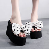 WOLOONG Classy Women's Flip-flops Summer Platform Beach Heels