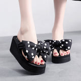 WOLOONG Classy Women's Flip-flops Summer Platform Beach Heels
