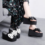 WOLOONG Classy Women's Flip-flops Summer Platform Beach Heels