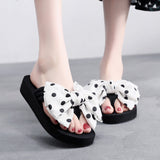 WOLOONG Classy Women's Flip-flops Summer Platform Beach Heels