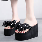 WOLOONG Classy Women's Flip-flops Summer Platform Beach Heels