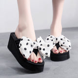 WOLOONG Classy Women's Flip-flops Summer Platform Beach Heels