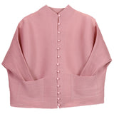 Miyake Spring Versatile Fashion Solid Color Cardigan Long Sleeve Top Versatile Jacket Breasted Shirt Women