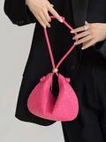 woloong Zipper Woven Split-Joint Geometric Handbags Bags