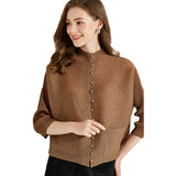 Miyake Spring Versatile Fashion Solid Color Cardigan Long Sleeve Top Versatile Jacket Breasted Shirt Women
