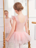 Elegant & Sparkling Girls’ Ballet Tutu Dress – Sequined Performance Wear with Rhinestone Detail, Stretchy and Versatile for Parties & Dance