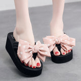 WOLOONG Classy Women's Flip-flops Summer Platform Beach Heels