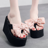 WOLOONG Classy Women's Flip-flops Summer Platform Beach Heels