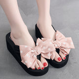 WOLOONG Classy Women's Flip-flops Summer Platform Beach Heels