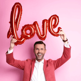 43''/108cm Oversized Giant Red LOVE Balloon for Valentine's Day Decorations & Easter Gifts
