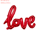 43''/108cm Oversized Giant Red LOVE Balloon for Valentine's Day Decorations & Easter Gifts
