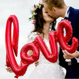 43''/108cm Oversized Giant Red LOVE Balloon for Valentine's Day Decorations & Easter Gifts