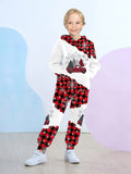 2pcs Boy's Hoodie & Jogger Pants Set, Christmas Style Outfit for Kid's Daily & Outdoor Wear in Spring and Fall