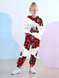 2pcs Boy's Hoodie & Jogger Pants Set, Christmas Style Outfit for Kid's Daily & Outdoor Wear in Spring and Fall