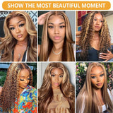 Body Wave P4/27 Highlight Wig Human Hair Wigs For Women Ombre 13x4 Lace Frontal Wigs