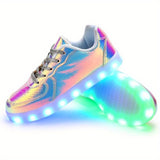 Luminous Flashing Unisex Shoes - LED Lights Up, USB Charging, Lace Up, Couples Dancing, Flashing Trainers for Men and Women - Perfect for Nighttime Outings, Parties, and Special Occasions