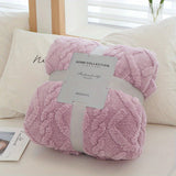 1pc Ultra-Soft Fuzzy Fleece Throw Blanket - Cozy 3D Jacquard Weave, Lightweight, Warm, Comfy, Textured, and Fluffy for Home Decor, Bed, and Couch - Perfect for Chilly Nights and Snuggling Up