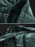 woloong Original Solid Hooded Cotton-Padded Coat