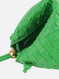 woloong Zipper Woven Split-Joint Geometric Handbags Bags