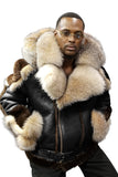 2025 Wish  men's imitation leather, fleece and fur integrated short coat, oversized fur collar men's coat, a small amount in stock