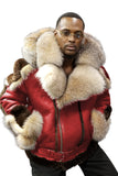 2025 Wish  men's imitation leather, fleece and fur integrated short coat, oversized fur collar men's coat, a small amount in stock
